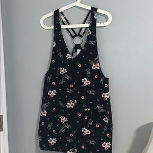 Floral and Black Dress